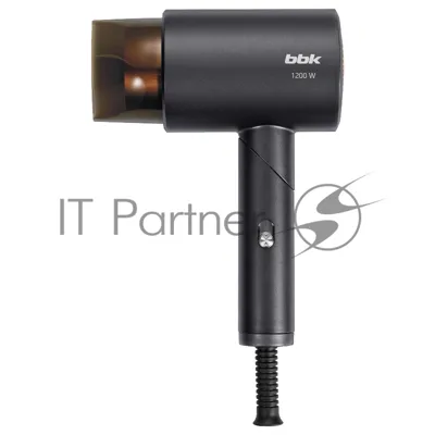 Фен BBK BHD1204 графит, 1200 Вт, компактный