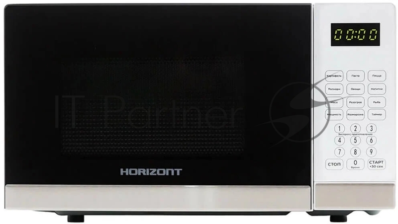 Микроволновая печь Horizont HSD202W белый, 20 л, 700 Вт, переключатели - сенсор
