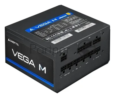 Блок питания Chieftec Vega M PPG-850-C (ATX 3.1, 850W, 80 PLUS GOLD, Active PFC, 135мм fan, Gen5 PCIe, Full Cable Management) Retail