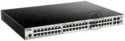 Коммутатор D-Link DGS-1510-52XMP/A2A, 48×1 Гбит/с + 4×10 Гбит/с SFP+, управляемый