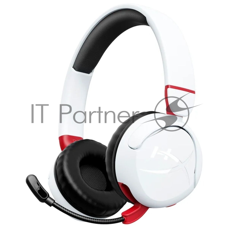 Гарнитура HyperX Cloud Mini белый, беспроводная + проводная, Bluetooth, до 25 ч, совместимость с PS5, Xbox