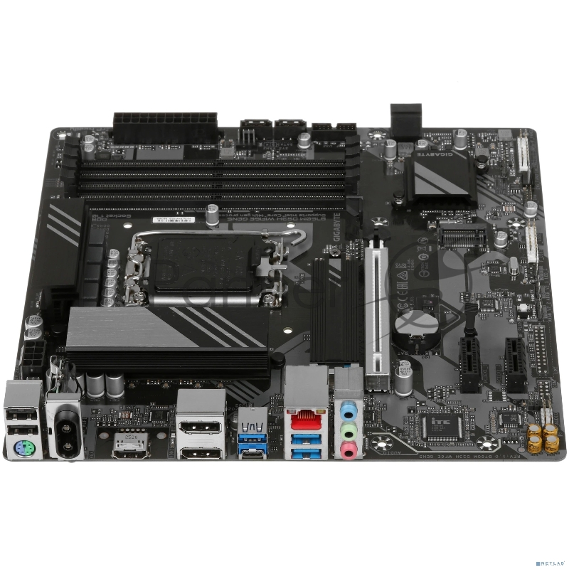 Материнская плата GIGABYTE B760M DS3H WIFI6E GEN5, LGA1700, Intel B760, 4xDDR5, 4xSATA, 2xM.2, 1xPCIe 5.0 x16, DisplayPort, HDMI, 1x2.5Gb LAN, USB Type-C, 3x3.5 мм, 7.1, microATX