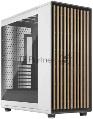 Компьютерный корпус без блока питания Fractal Design North XL TG Dark Tint, Full-Tower, 3x140мм, 2xUSB-A 3.2 + 1xUSB 3.2 Type-C E-ATX, ATX, mATX, mITX Wood panel, Chalk белый