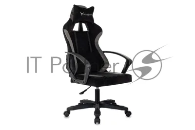 Кресло игровое Knight Optimum черный/серый крестов. пластик