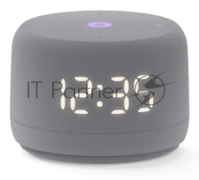 Умная колонка Яндекс Станция Лайт 2 LED, 6Вт, с экраном, 1 динамик, часы, Алиса, BT5.0, Wi-Fi, серый