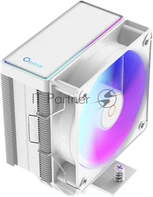 Кулер для процессора Ocypus Gaммa A40 WH ARGB Digital, 100мм ARGB FAN, Top Display Panel, 4 HEAT PIPES, 4-PIN PWM, 600-2400 RPM, 29.5DBA, HYDRO BEARING, LGA115X/1200/1700/18XX, AM4/AM5
