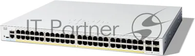 Коммутатор Cisco Catalyst C1300-48P-4G, 48×1 Гбит/с, 4×1 Гбит/с SFP, управляемый