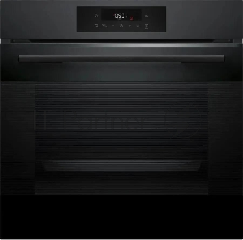 Духовой шкаф электрический Bosch HJG852YT0T Serie 6, 60 см, 66 л, черный матовый,сенсорное управление, 8 режимов+AutoPilot 30(30 автоматических программ), LCD-дисплей, галогенное освещение, самоочистка EcoClean,Soft Open and Soft Close door,телескопические направляющие на 2 уровнях