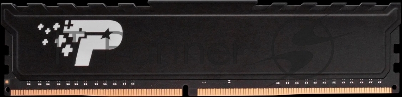 Оперативная память Patriot Signature Premium, DDR4, 16GB (1x16GB), 2666 MHz, CL19, с радиатором, чёрный