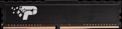 Оперативная память Patriot Signature Premium, DDR4, 16GB (1x16GB), 2666 MHz, CL19, с радиатором, чёрный