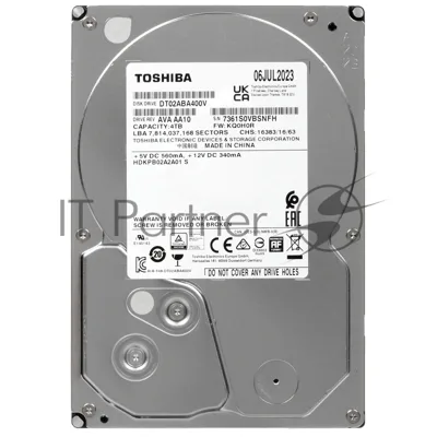 Жесткий диск HDD Toshiba DT02-V 4Tb 5400rpm SATA-III 128Mb 3.5"