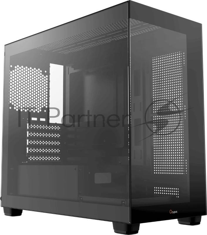 Компьютерный корпус Ocypus Gaммa C52 BK mATX/win/black/no PSU/Tempered Glass