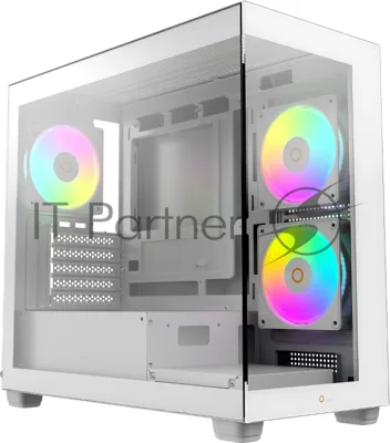 Компьютерный корпус Case Ocypus Gaммa C52 WH ARGB mATX/win/white/3 ARGB fans/no PSU/Tempered Glass