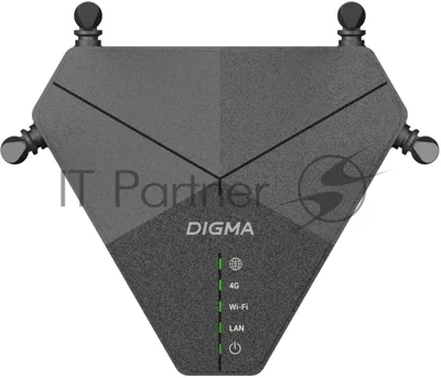 Роутер беспроводной Digma DWR-N302LTE N300 10/100BASE-TX/3G/4G cat. 4 черный