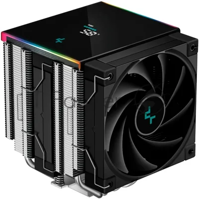 Кулер для процессора DEEPCOOL AK620 DIGITAL SE LGA20XX/1700/1200/115X/AM5/AM4 (9шт/кор, TDP 260W, PWM, DUAL Fan 120мм, 6 тепл. трубок, ARGb, черный) RET (R-AK620-BKADMN-GJD)
