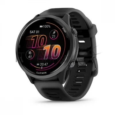 Умные часы Garmin Forerunner 570, 1.4" AMOLED, Wi-Fi, Bluetooth, NFC, 50м, черный / темно-серый