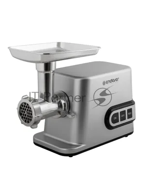 Мясорубка электрическая Endever Sigma-112 серебристый, 4500 Вт, 3 кг/мин, реверс, защита от перегрузки, металлический лоток, насадки - 5