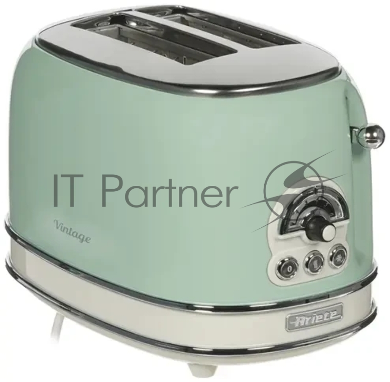 Тостер Ariete Vintage 155 зелёный, 810 Вт, 2 слота