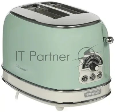 Тостер Ariete Vintage 155 зелёный, 810 Вт, 2 слота