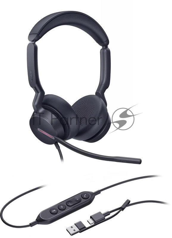 Гарнитура Yealink UH46 Dual UC чёрный, проводная, USB
