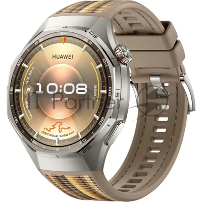 Умные часы HUAWEI Watch GT 6 Pro ATM-B29, 1.47" AMOLED, Wi‑Fi, Bluetooth, NFC, 5 ATM/IP69, коричневый / серебристый