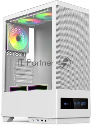 Компьютерный корпус ACD Citadel 108DW ATX, Type-C + 2 X USB ports + HD audio combo, Mesh, TG, белый