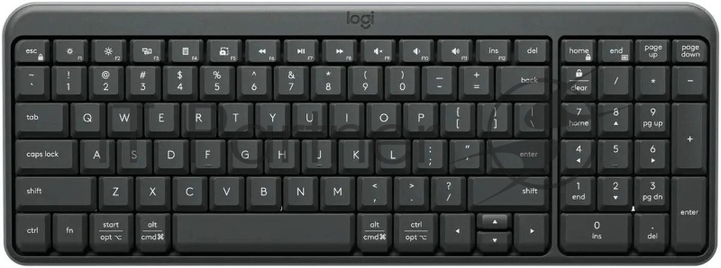 Клавиатура Logitech K250 беспроводная, Bluetooth, серый