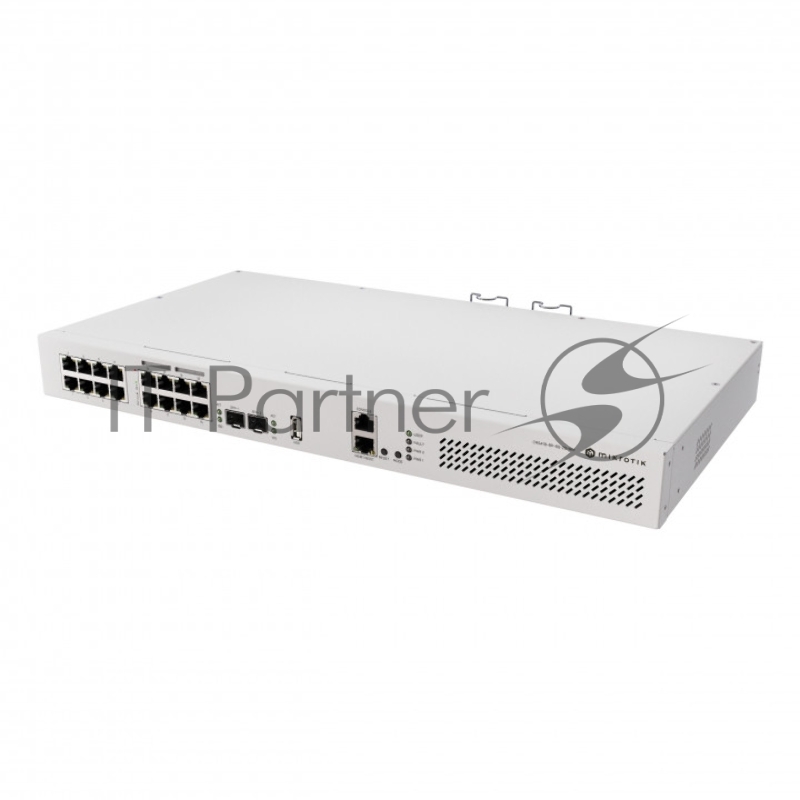 Коммутатор MikroTik CRS418-8P-8G-2S+RM, 17×1 Гбит/с (8×PoE) + 2×10 Гбит/с SFP+, управляемый