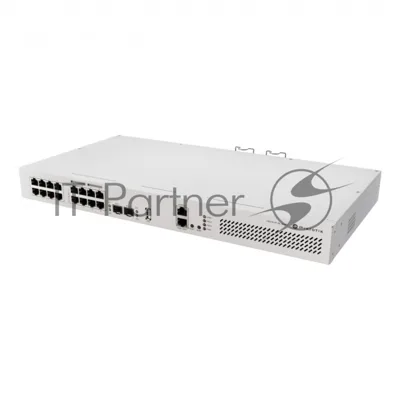 Коммутатор MikroTik CRS418-8P-8G-2S+RM, 17×1 Гбит/с (8×PoE) + 2×10 Гбит/с SFP+, управляемый
