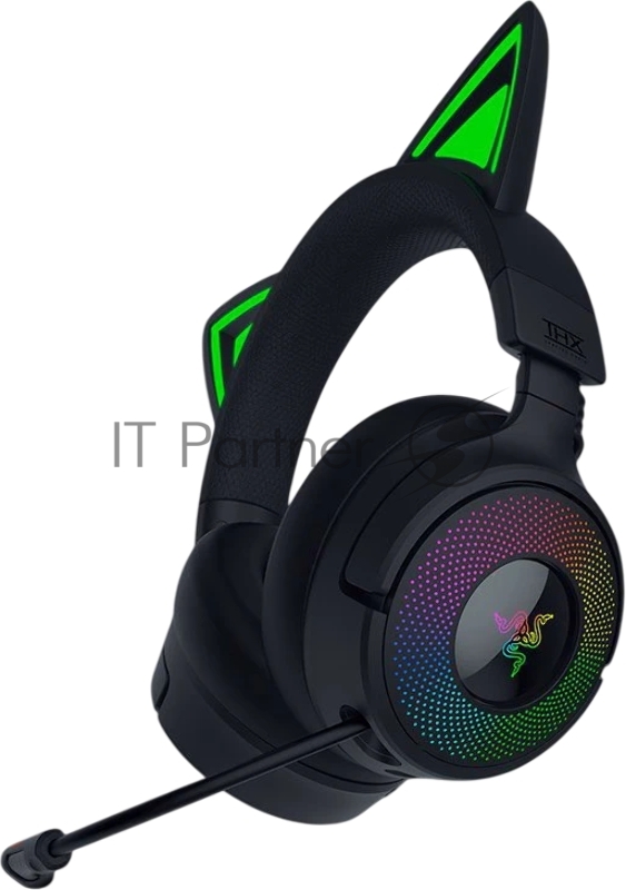 Гарнитура Razer Kraken Kitty V3 Pro чёрный, беспроводная + проводная, радиоканал, до 70 ч, подсветка