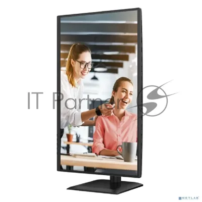 Монитор 27" AOC Q27E4CV IPS 2560x1440, 120 Гц, 4 мс, 16:9, 350 кд/м², HDMI 2.0, DP 1.2, USB-C (90 Вт), USB Hub (4x USB 3.2), RJ45, 3.5 Jack, динамики (2x2 Вт), Adaptive-Sync, VESA 100x100, черный