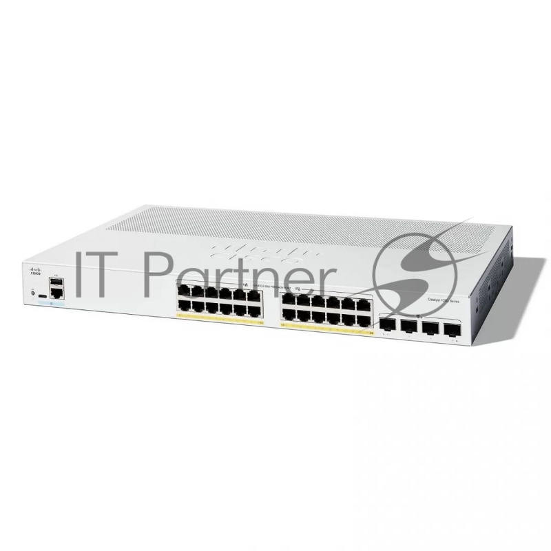 Коммутатор Cisco Catalyst C1200-24P-4X, 24×1 Гбит/с + 4×10 Гбит/с SFP+, управляемый