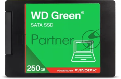 Накопитель SSD 250Gb WD Green, 2.5", SATA III, R/W - 545/510 MB/s 3D-NAND