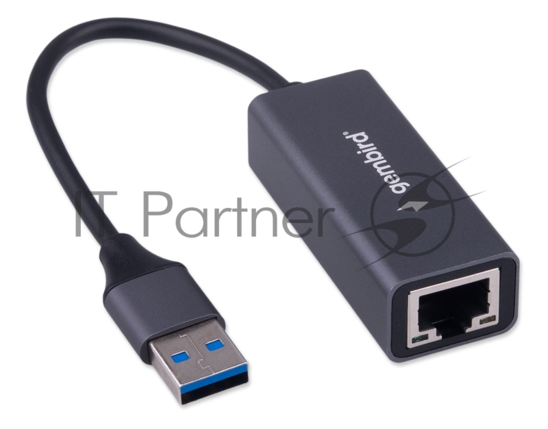 Сетевой адаптер Ethernet Gembird NIC-U9, USB 3.0 - Gigabit Ethernet adapter, алюминий, RTL8153