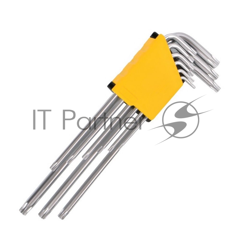 Набор шестигранных ключей "TORX" сверхдлинных Deli DL3095 9шт размеры Т10,Т15,Т20,Т25,Т27,Т30,Т40,Т45,Т50, пластиковый держатель