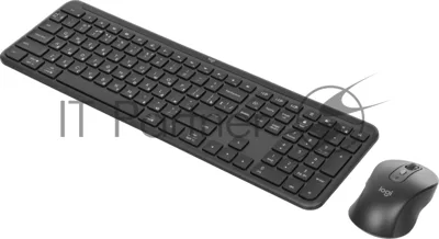 Комплект клавиатура+мышь Logitech MK950 беспроводной, USB, графитовый/чёрный