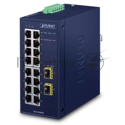 Коммутатор PLANET IGS-1820TF, 16×1 Гбит/с + 2×1 Гбит/с SFP, неуправляемый