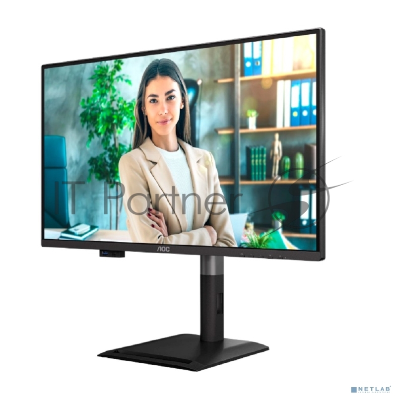 Монитор 27" AOC Q27P4U IPS 2560x1440, 120 Гц, 4 мс, 16:9, 350 кд/м², 2xHDMI 2.0, DP 1.2, USB-C (15 Вт PD), USB Hub (3x USB-A), 3.5 Jack, динамики (2x2 Вт), HDR10, Adaptive-Sync, черный