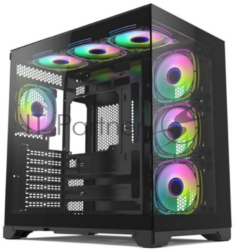 Компьютерный корпус Forza FZ-G42A Seaview TG ATX Case, black, w/o psu, Tempered glass front panel, 1x3,5", 3x2,5",USB3.
