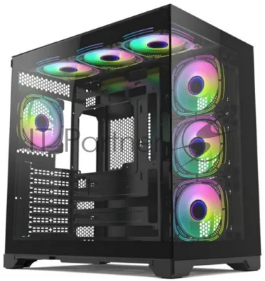 Компьютерный корпус Forza FZ-G42A Seaview TG ATX Case, black, w/o psu, Tempered glass front panel, 1x3,5", 3x2,5",USB3.