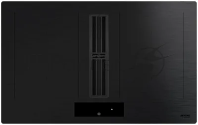 Варочная поверхность со встроенной вытяжкой Smeg HOBD382MB2, 83 см, индукция, слайдерное управление, 4 зоны нагрева, 9 уровней мощности, автоматическое определение посуды, таймер, быстрый старт, индикация остаточного тепла, 650 м3/ч, 8 скоростей + 2 интенсивных режима, энергоэффективность А+, черный