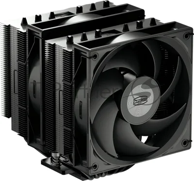Кулер для процессора PCCooler RT620 PRO BK (250W, 4-pin PWM, 153mm, Al/Cu, 6x6mm, 2x120mm, 73.32CFM, 34.9dBA, 2200RPM, S: 1851/1700/1200/115X, AM5/AM4, черный)