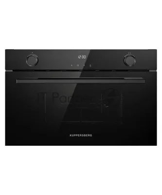 Встраиваемая микроволновая печь Kuppersberg HMW 611 BB, High-Tech, 34 л, поворотное/сенсорное управление, мощность 900 Вт, 5 уровней мощности, 10 автоматических программ, размораживание, гриль, конвекция, поворотный стол, черный