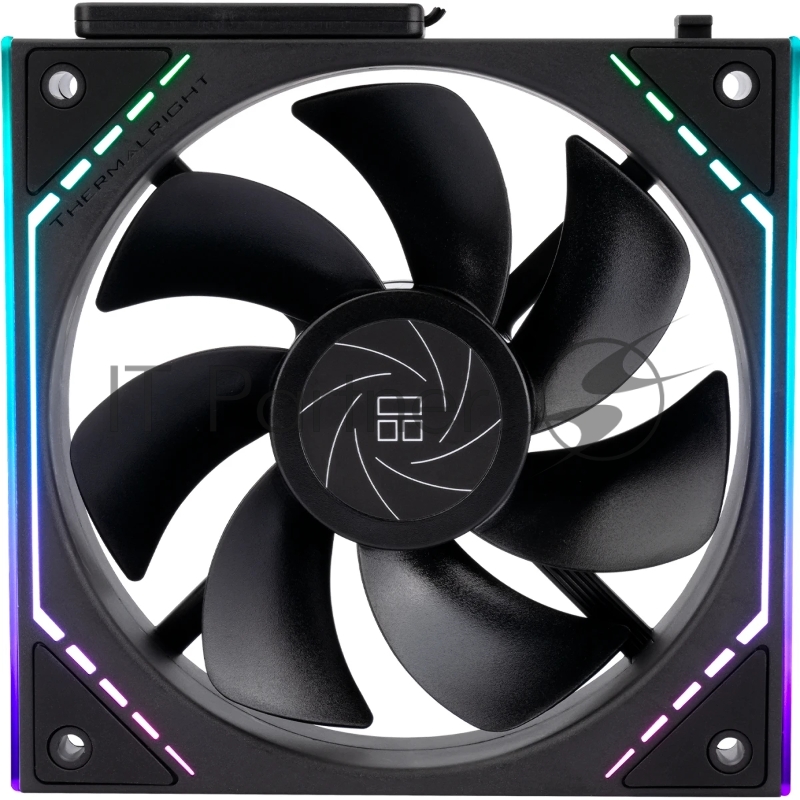 Кулер для корпуса Thermalright TL-M12QR Reverse (124x120x25mm, 4-pin PWM, ARGB, 47.6CFM, 23.2dBA, 1500RPM, черный)