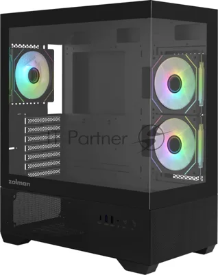 Компьютерный корпус ZALMAN CHRONIX V2, ATX, BLACK, WINDOW, 1xCombo (3.5’’ or 2.5’’), 1x3.5’’HDD, 2x2.5’’SSD, 1xUSB2.0, 1xUSB3.0, 1xUSB Type-C, SIDE 2x120мм ARGB, REAR 1x120мм ARGB