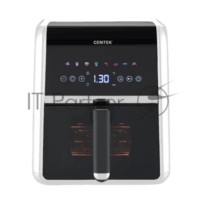 Аэрогриль Centek CT-3188 черный, 1500 Вт, 5 л, сенсор, 8 программ