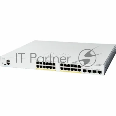 Коммутатор Cisco Catalyst C1200-24P-4G, 24×1 Гбит/с + 4×1 Гбит/с SFP+, управляемый