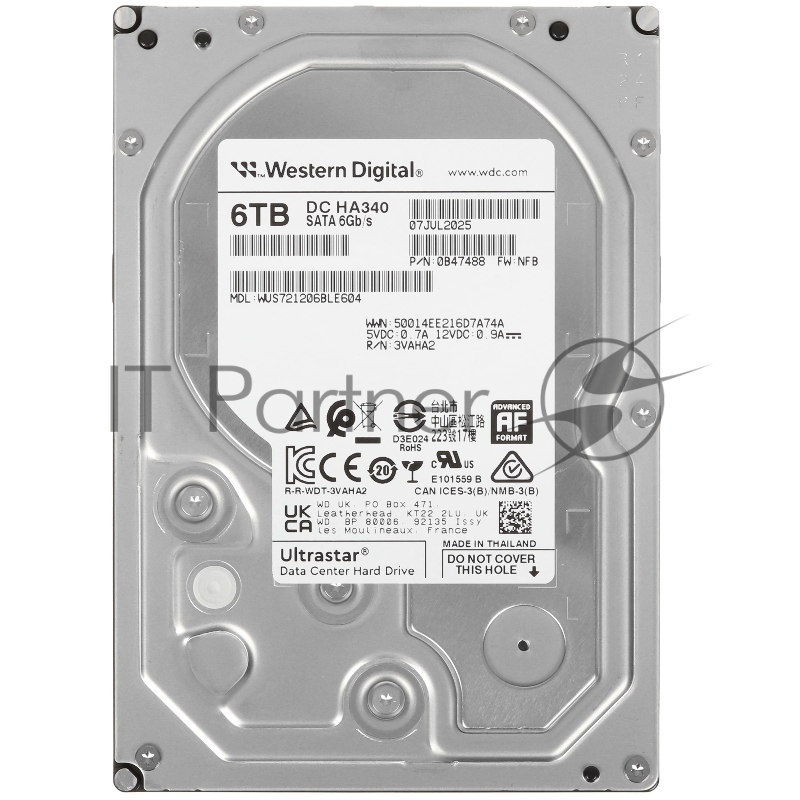 Жесткий диск серверный Western Digital SATA-III 6TB 0B47488 WUS721206BLE604 Ultrastar DC HA340