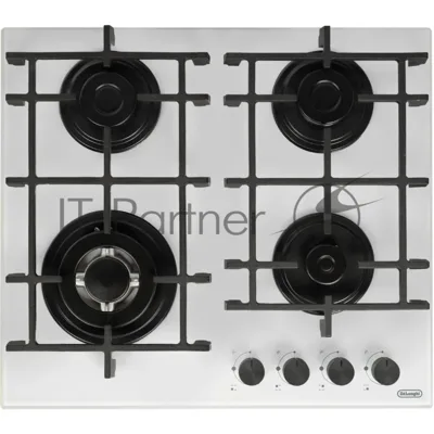Газовая варочная поверхность DeLonghi GRAZIA 6GW BB, 4 конфорки, закаленное стекло, 7800 Вт