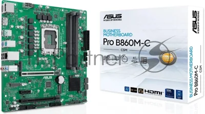 Материнская плата ASUS PRO B860M-C-CSM, LGA 1851, Intel B860, 4xDDR5, 4xSATA, 2xM.2, 1xPCIe 5.0 x16, 1xPCIe 4.0 x16, 1xPCIe 3.0 x1, 1xHDMI, 2xDP, 1x1Gb LAN, 1xUSB-C 10Gbps, 1xUSB-A 10Gbps, 2xUSB-A 2.0, 3x3.5 мм, 7.1, mATX